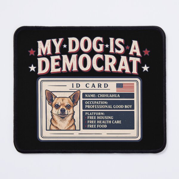 Item preview, My Dog Is A Democrat Chihuahua Funny Dog ID Card designed and sold by PROPera-design.