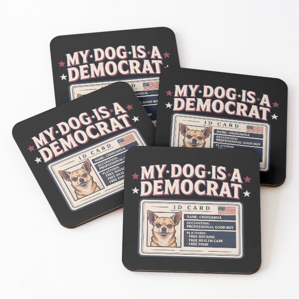 Item preview, My Dog Is A Democrat Chihuahua Funny Dog ID Card designed and sold by PROPera-design.