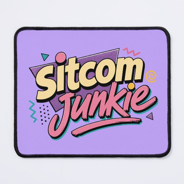 Item preview, Sitcom Junkie | Retro TV Show Lover 90s Typography Design designed and sold by TheStephanieRome.