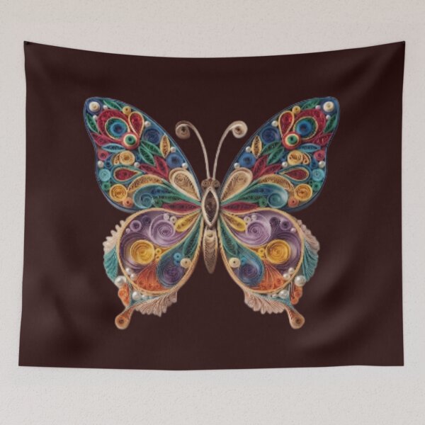 Item preview, Vibrant Quilled Paper Butterfly Art designed and sold by  Color & Form.