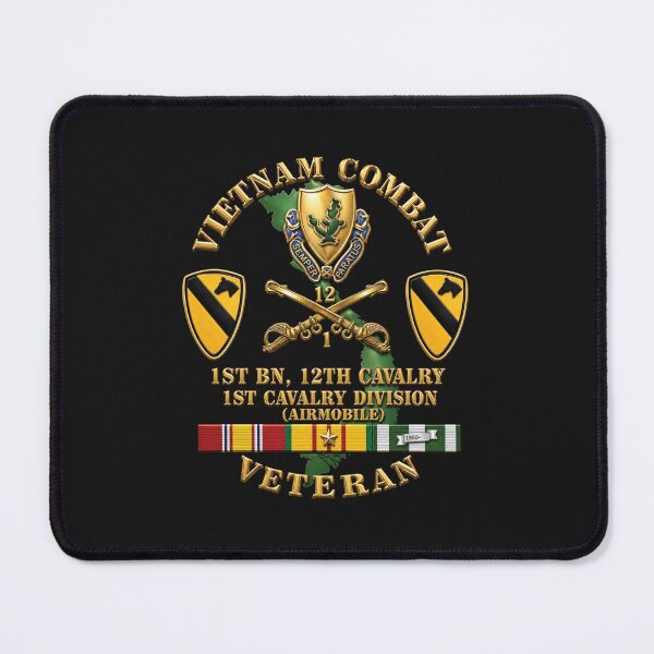 Item preview, Army - Vietnam Combat Cavalry Veteran w 1st Bn 12th Cav DUI - 1st Cav Div - 3D X 300 designed and sold by Military Insignia Products.