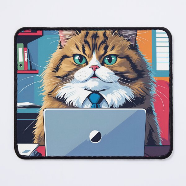 Item preview, Corporate Cat - Per My Last Email Funny Office Print designed and sold by NeuralAuraArts.