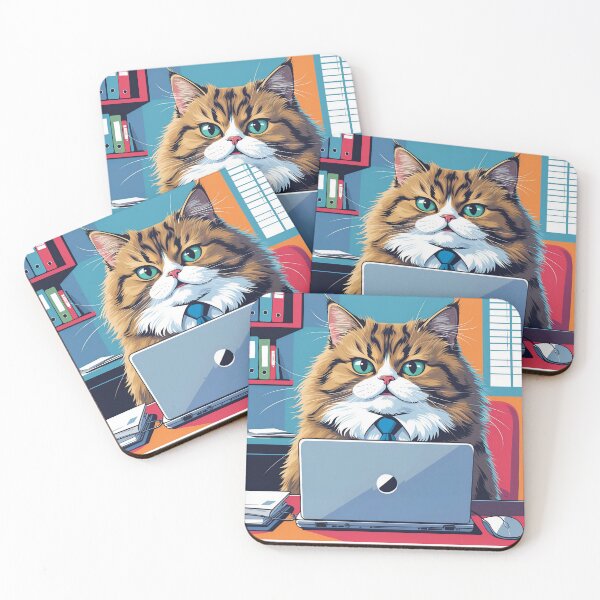 Item preview, Corporate Cat - Per My Last Email Funny Office Print designed and sold by NeuralAuraArts.