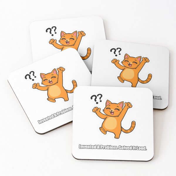 Item preview, Orange Cat - Invented A Problem Solved It Loud - Funny Orange Cat Gift designed and sold by pawdrops.