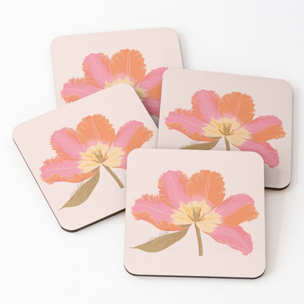 Aperçu de l'œuvre Tulipe rose orangé éclatant créée et vendue par yara.lahdo.