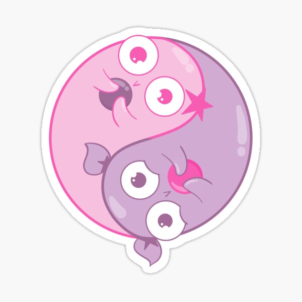 Yin Yang Amoebas Sticker
