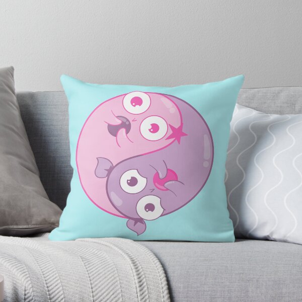 Yin Yang Amoebas Throw Pillow
