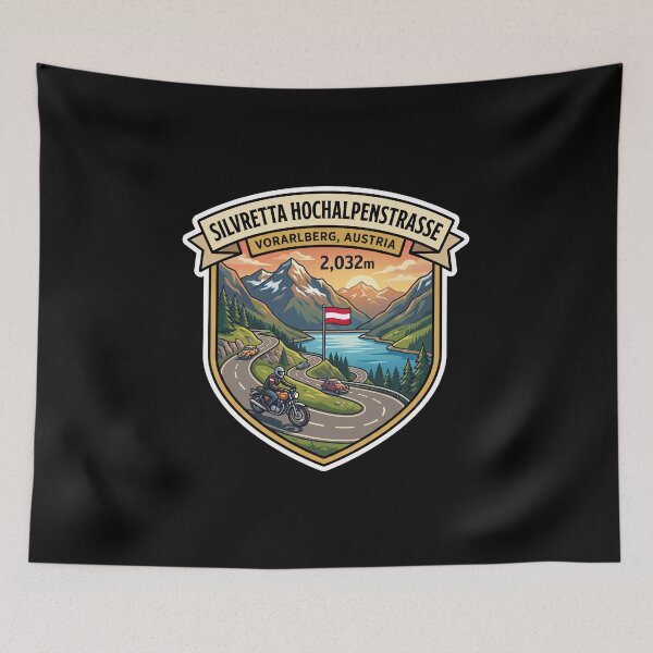 Item preview, Silvretta Hochalpenstraße Scenic Alpine Route Graphic designed and sold by enzoade.