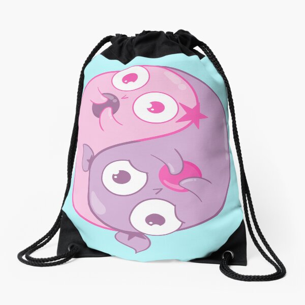 Yin Yang Amoebas Drawstring Bag