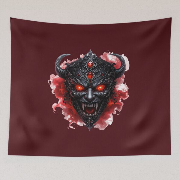 Item preview, Demonic Crown Mask - Dark Fantasy Halloween Gothic Art designed and sold by OksArtStudio.