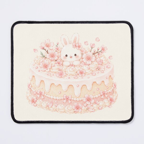 Item preview, Cherry Blossom Bunny Cake | Kawaii Sakura Spring Dessert designed and sold by looplandger.