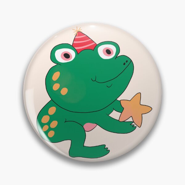 Item preview, Happy Birthday Frog Gifting Star (Pink) designed and sold by yellowflowerhut.
