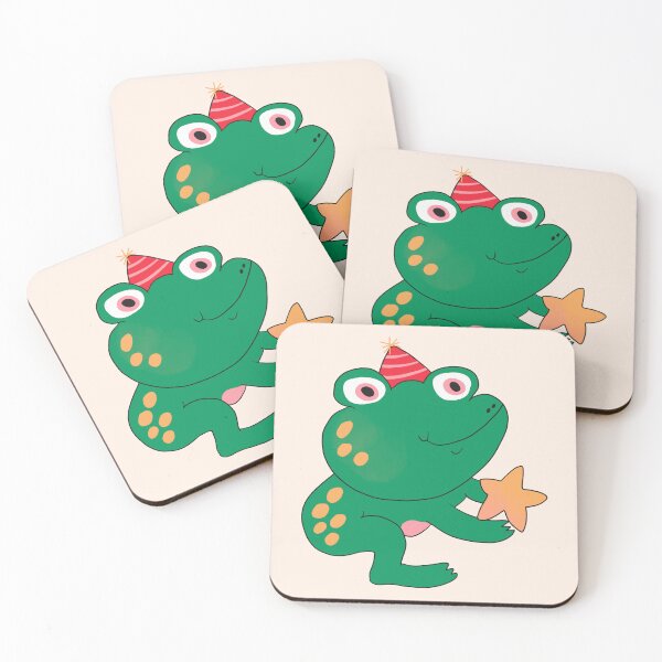 Item preview, Happy Birthday Frog Gifting Star (Pink) designed and sold by yellowflowerhut.
