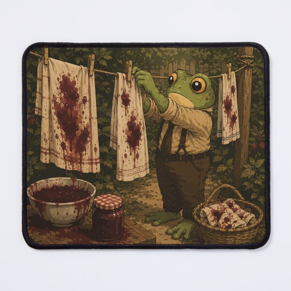 Item preview, Berry Jam Frog Sticker | Cozy Horror | Cottagecore Horror | Dark Domestic Humor | Folk Horror Frog designed and sold by SimplePoDesign.