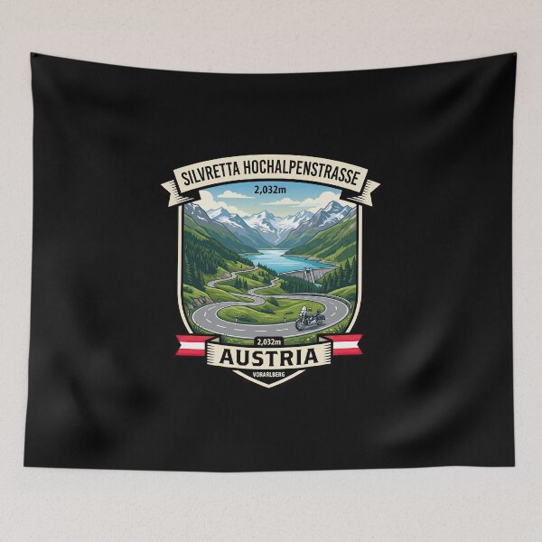 Item preview, Silvretta Hochalpenstraße Austria Scenic Alpine Road Graphic designed and sold by enzoade.
