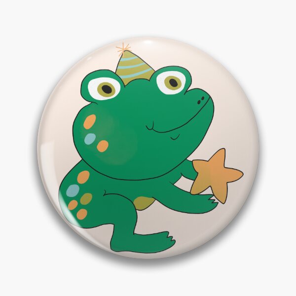 Item preview, Happy Birthday Frog Gifting Star (Green) designed and sold by yellowflowerhut.