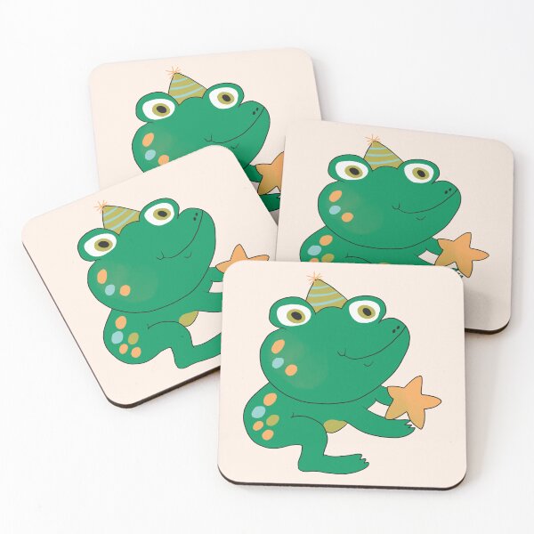 Item preview, Happy Birthday Frog Gifting Star (Green) designed and sold by yellowflowerhut.