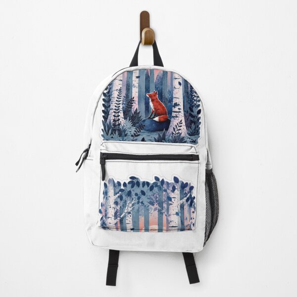 Item preview, Fox in Birch Forest Nature Illustration designed and sold by Stickershutter.