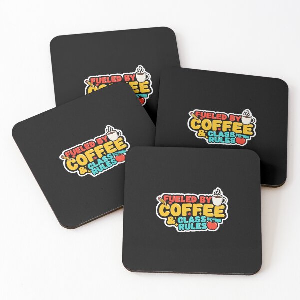 Item preview, Fueled by Coffee and Class Rules designed and sold by InkRebelia.