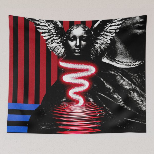 Item preview, Dark Gothic Angel Over Crimson Water designed and sold by bubblegoth.