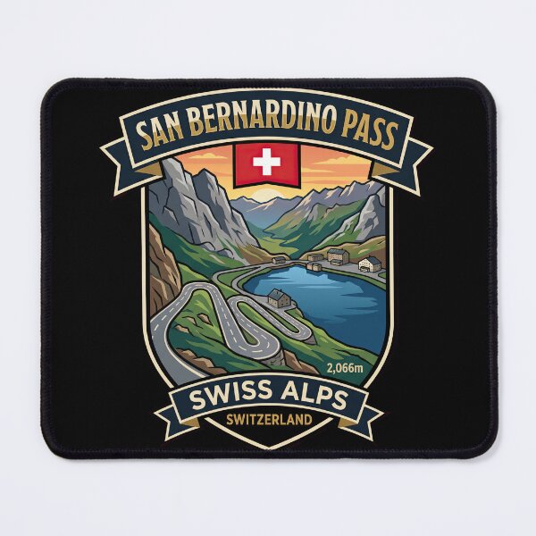 Item preview, San Bernardino Pass Swiss Scenic Pass Artwork designed and sold by enzoade.
