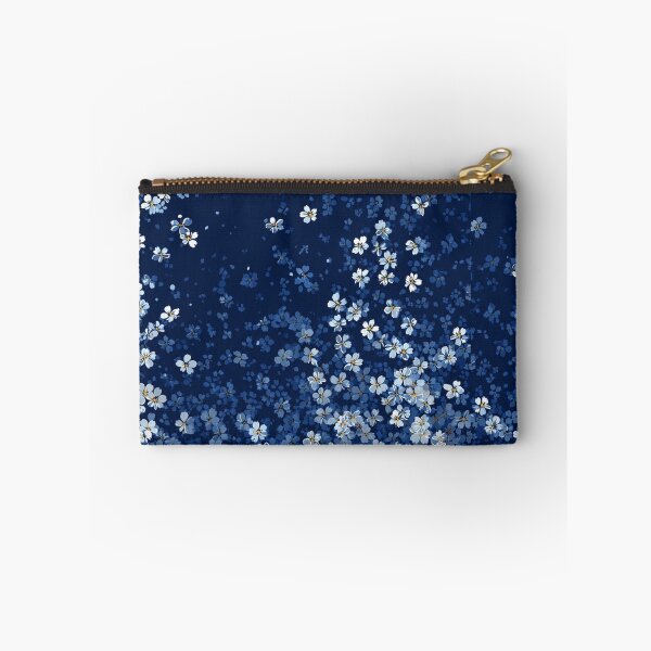 Item preview, Midnight Blue Floral Garden | Elegant Botanical Home Decor Artwork designed and sold by Atum&Art.