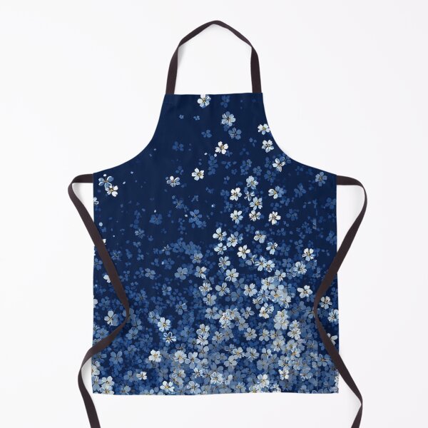 Item preview, Midnight Blue Floral Garden | Elegant Botanical Home Decor Artwork designed and sold by Atum&Art.