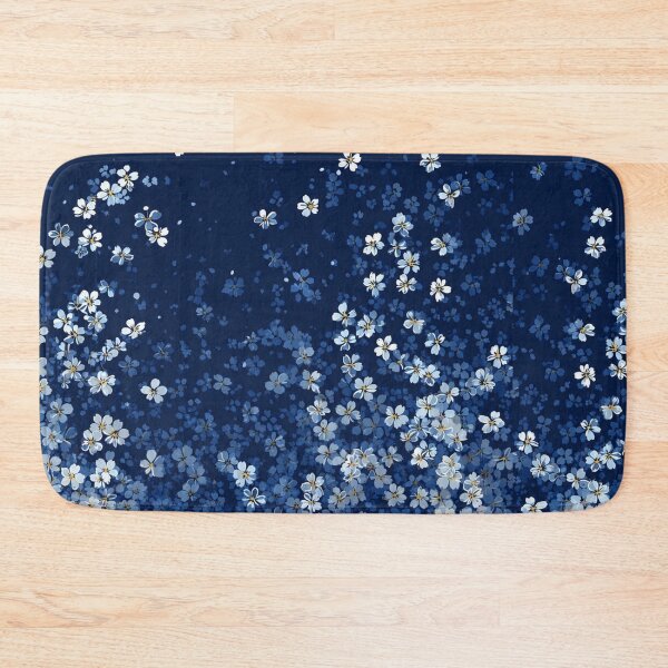 Item preview, Midnight Blue Floral Garden | Elegant Botanical Home Decor Artwork designed and sold by Atum&Art.