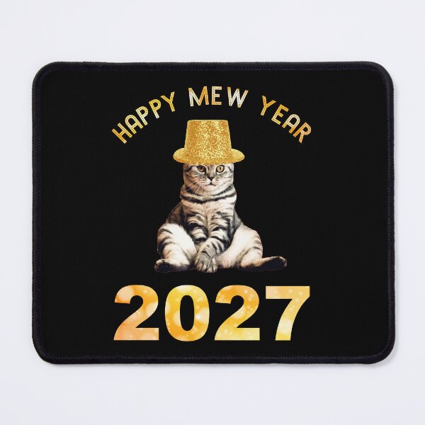 Item preview, Happy Mew Year 2027 designed and sold by Cat Lady Designs.