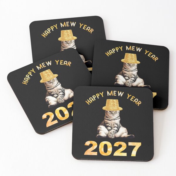 Item preview, Happy Mew Year 2027 designed and sold by Cat Lady Designs.