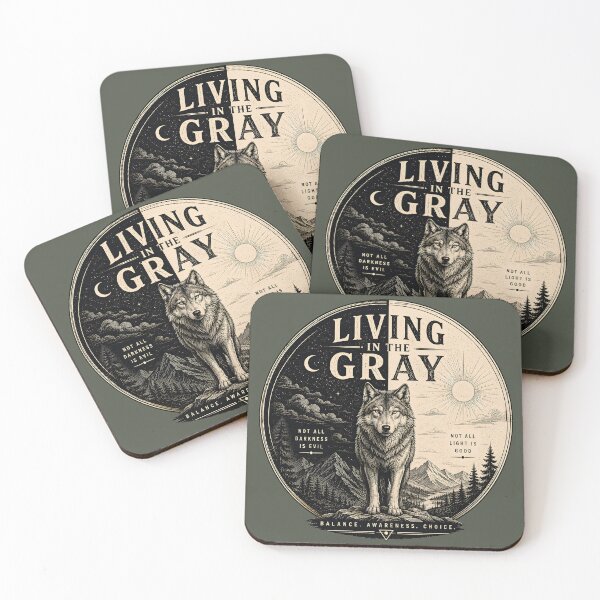Item preview, Living in the Gray Wolf T-Shirt | Vintage Balance Wolf Illustration | Minimal Symbolic Nature Design designed and sold by  MAD's Recreation Studio.