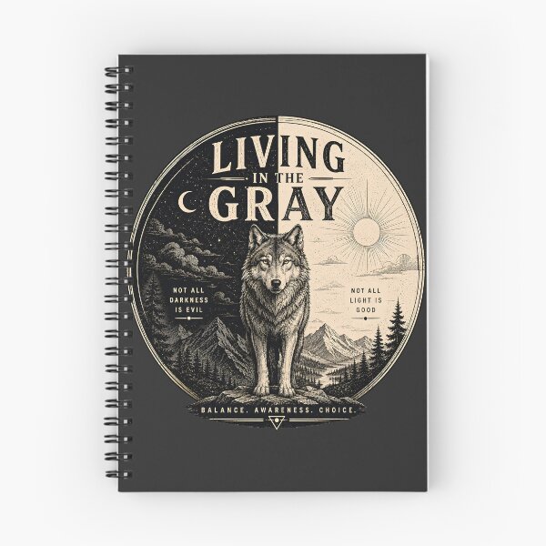 Item preview, Living in the Gray Wolf T-Shirt | Vintage Balance Wolf Illustration | Minimal Symbolic Nature Design designed and sold by  MAD's Recreation Studio.