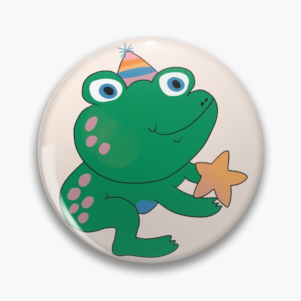 Item preview, Happy Birthday Frog Gifting Star (Blue) designed and sold by yellowflowerhut.