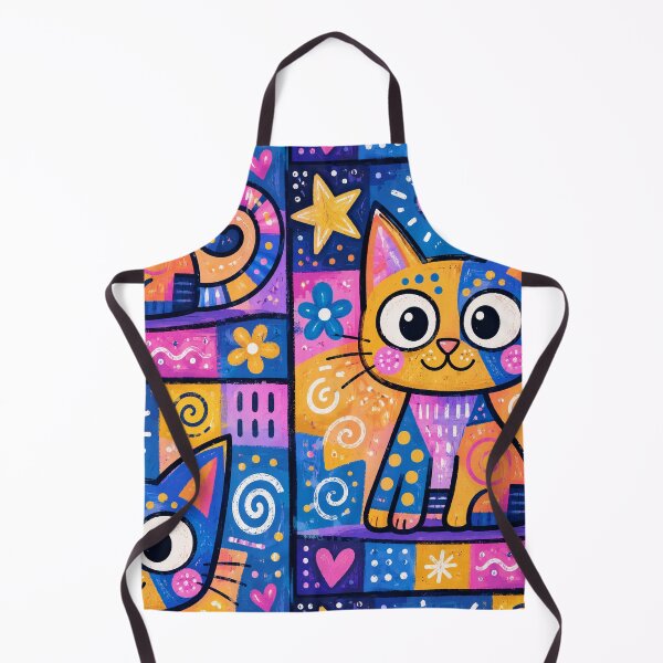Item preview, Color Pop Doodle Cat – Whimsical Geometric Cat designed and sold by fateh236.