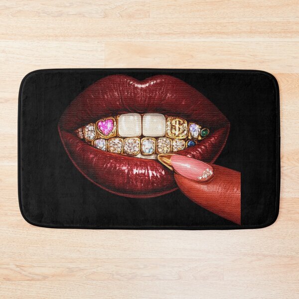 Item preview, Diamond Grillz Bling Lips Glam Illustration designed and sold by DjFreeq.