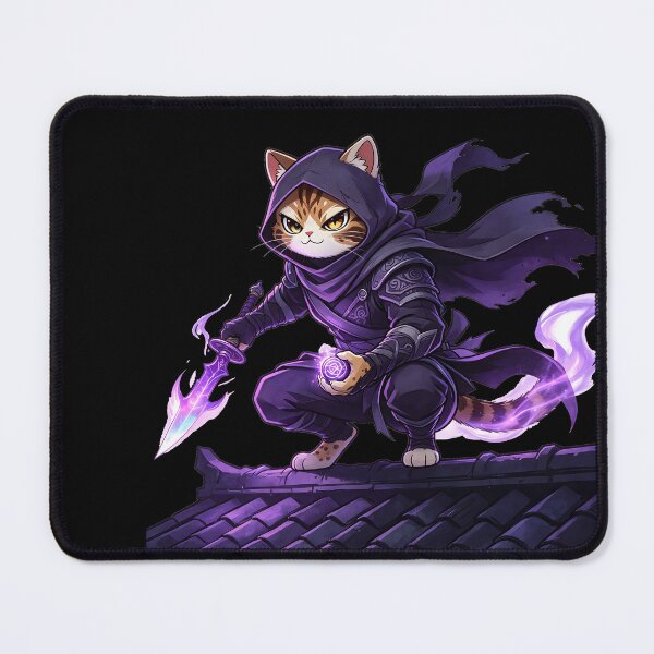 Item preview, Shadow Assassin Felis Nigripes - Cute Magical Ninja Cat Warrior designed and sold by ABYSSLAB.