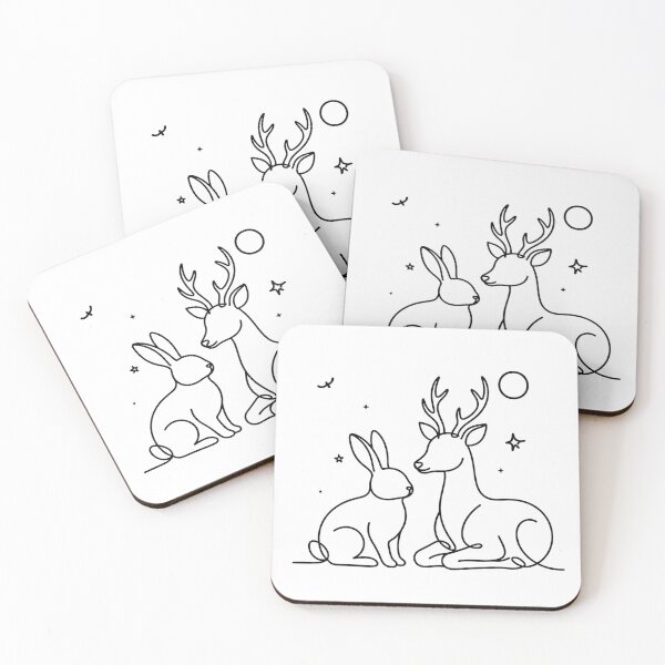Item preview, Bunny and Deer Friendship  designed and sold by Nitta Studio.
