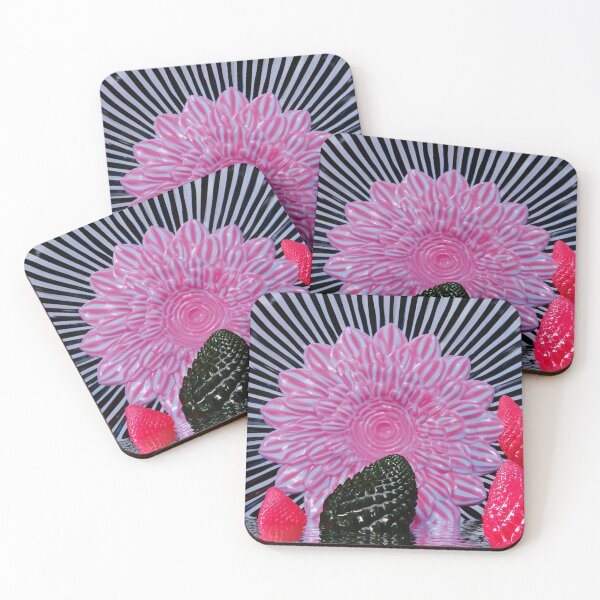 Item preview, Pink Op Art Dahlia Illusion designed and sold by bubblegoth.