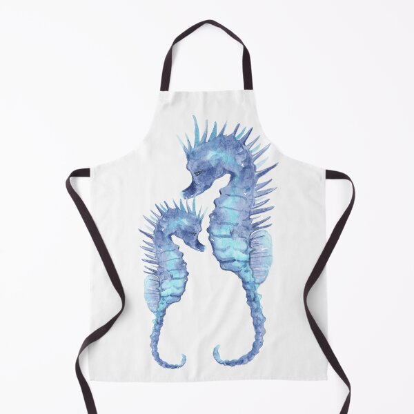 Item preview, Watercolor Seahorse Pair | Ocean Life Coastal Art designed and sold by YanezFranco.