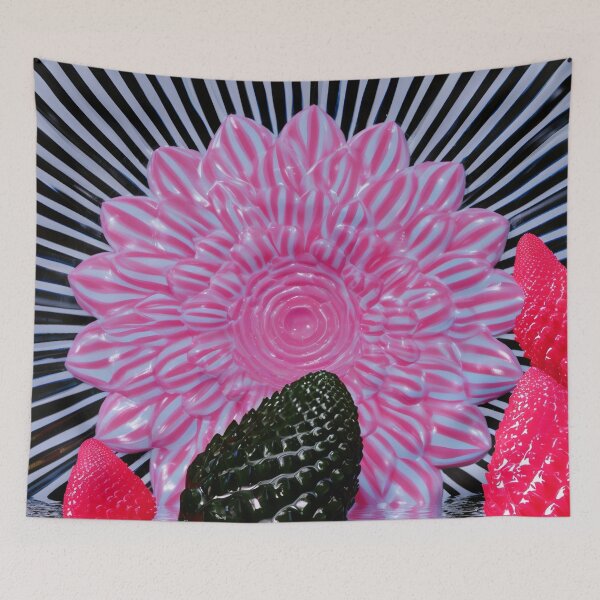 Item preview, Pink Op Art Dahlia Illusion designed and sold by bubblegoth.