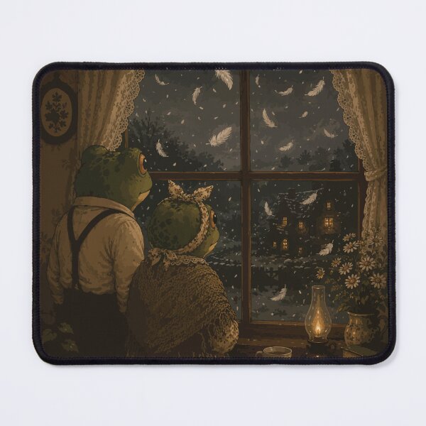 Item preview, Watching the Storm Frog Sticker | Cozy Gothic | Dark Cottagecore | Folk Horror | Whimsical Frog Couple | Autumn Night designed and sold by SimplePoDesign.