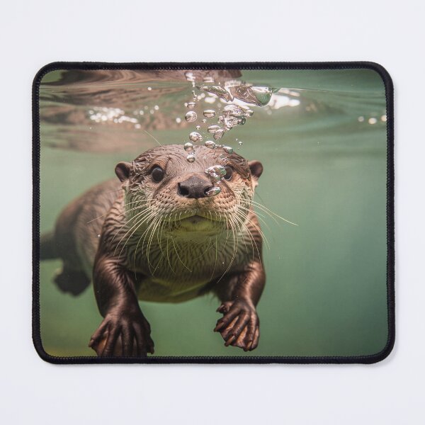 Item preview, Underwater portrait of an otter designed and sold by Halbeskilo.
