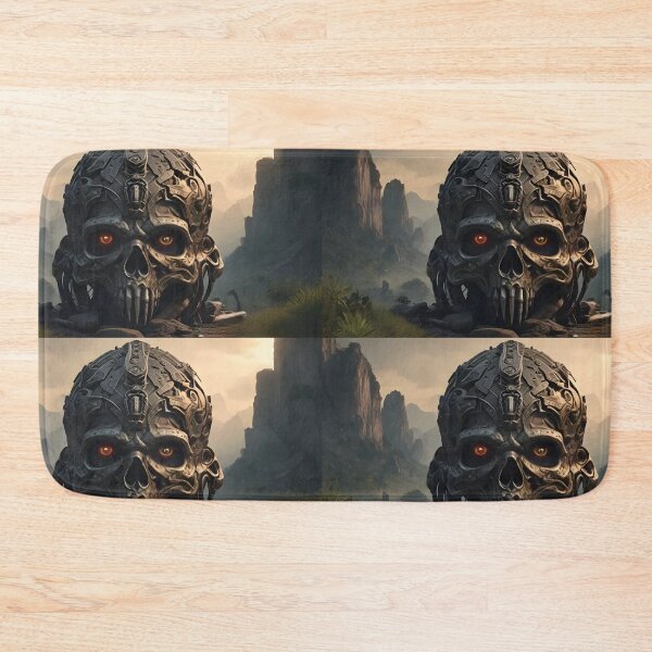 Item preview, Cyberpunk Skull Horror Art | Futuristic Mecha Skeleton Dark Fantasy Illustration designed and sold by Bhaskar Digital Art.