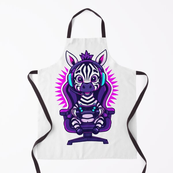 Item preview, Cute Gamer Zebra Mascot designed and sold by HappyDoodle11.
