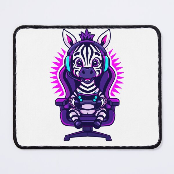 Item preview, Cute Gamer Zebra Mascot designed and sold by HappyDoodle11.