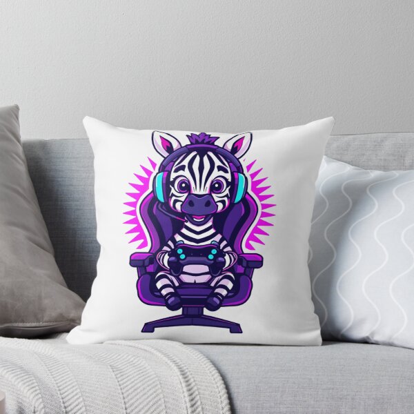 Item preview, Cute Gamer Zebra Mascot designed and sold by HappyDoodle11.