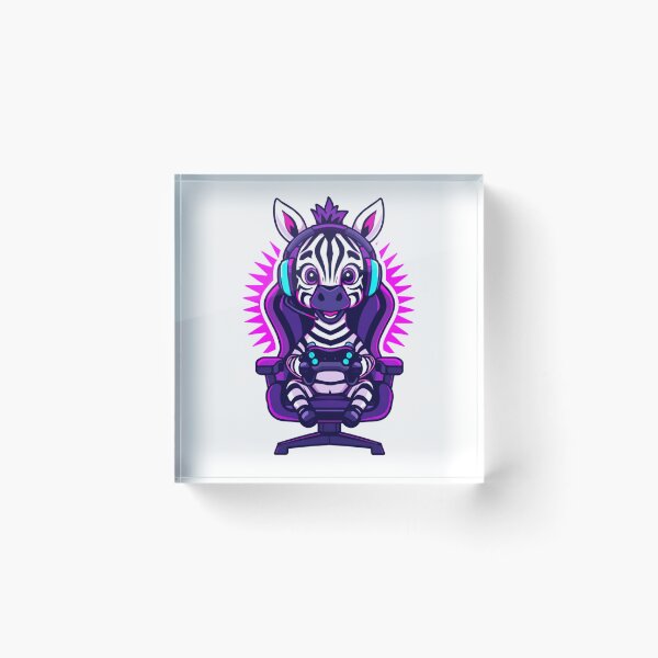 Item preview, Cute Gamer Zebra Mascot designed and sold by HappyDoodle11.
