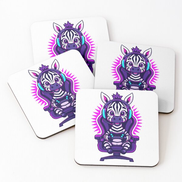 Item preview, Cute Gamer Zebra Mascot designed and sold by HappyDoodle11.
