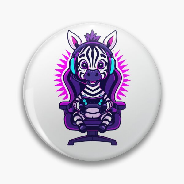 Item preview, Cute Gamer Zebra Mascot designed and sold by HappyDoodle11.