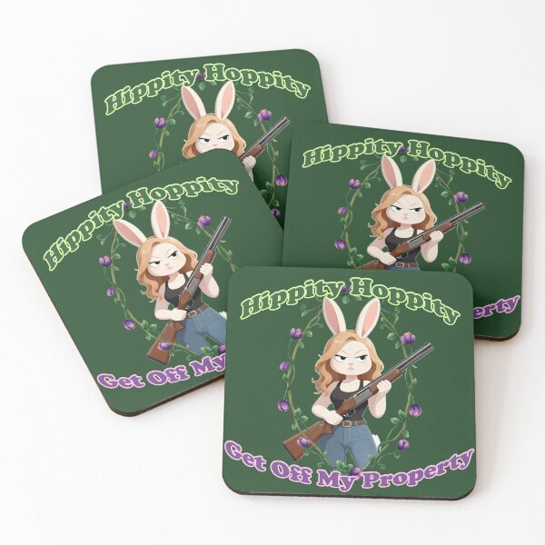 Item preview, Hippity Hoppity Get Off My Property bunny sign designed and sold by JadeRyder.